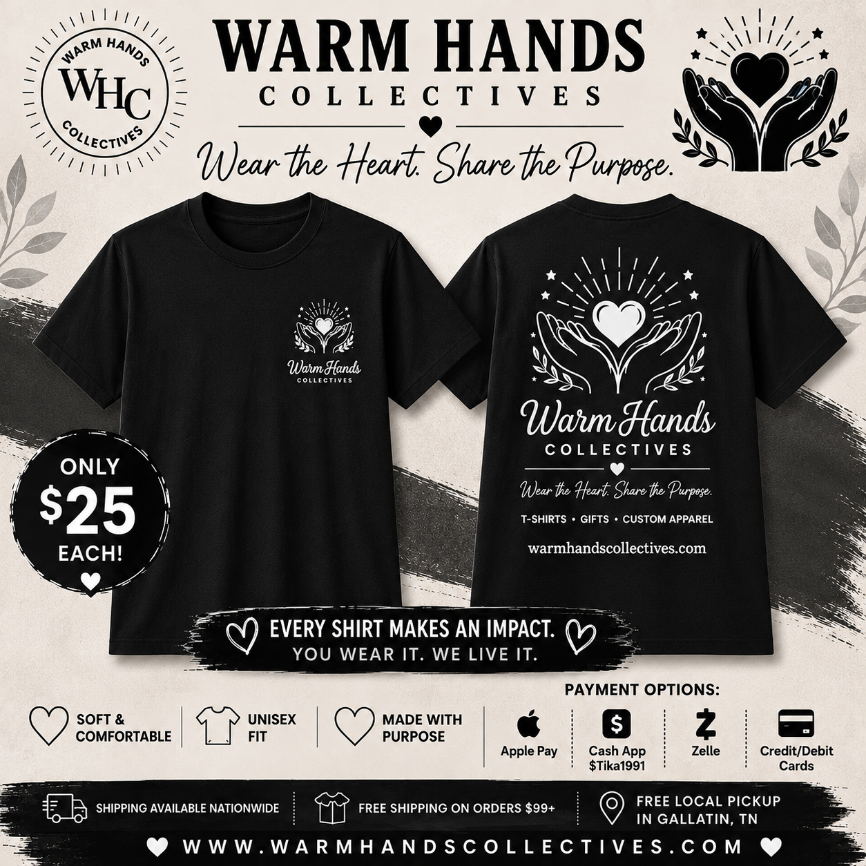 Warm Hands Collectives Signature Tee