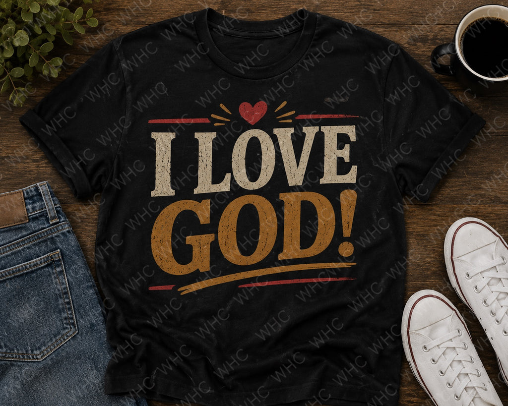 I love God! Vintage Faith Graphic Tee