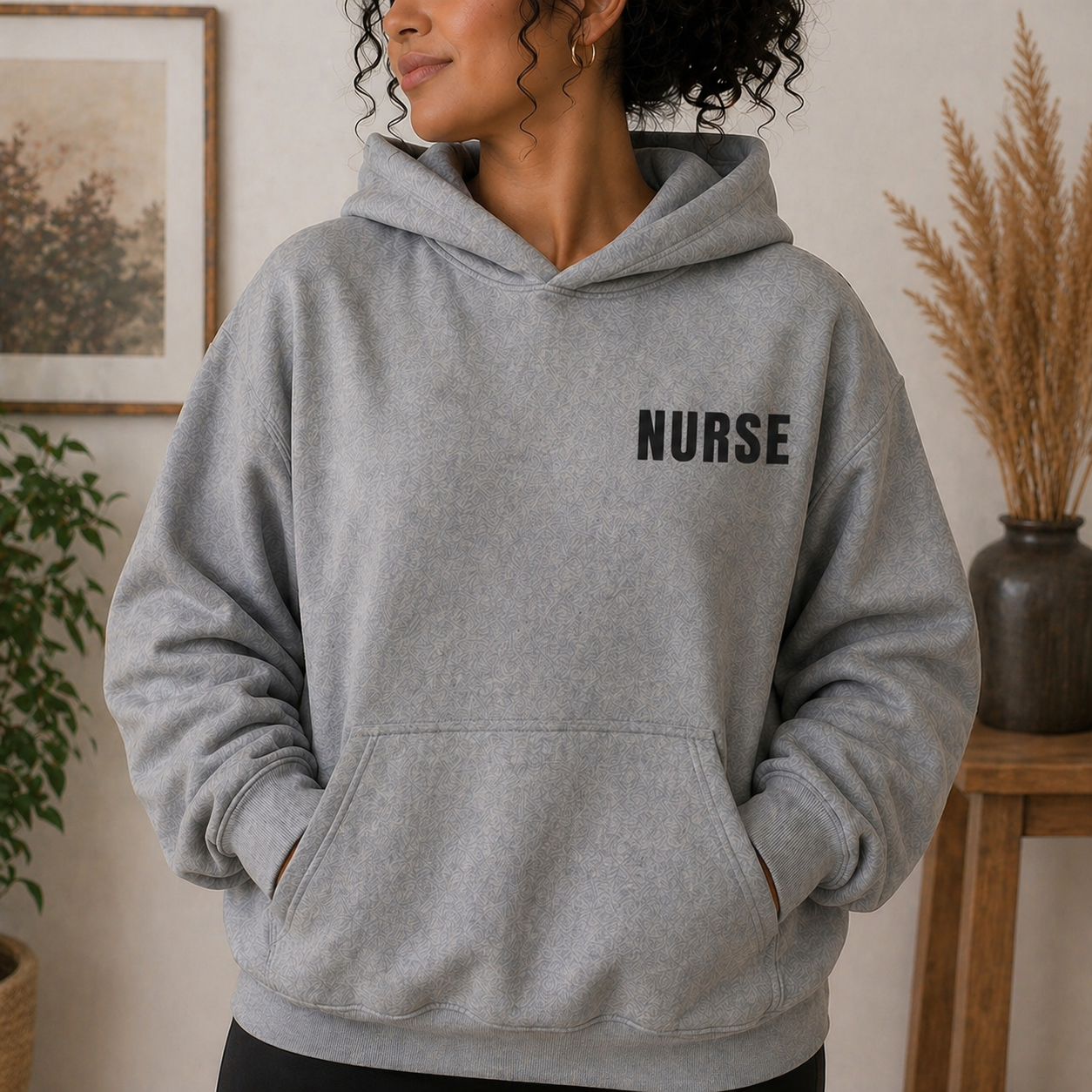 Guided by Jesus Nurse Hoodie – Women’s Fit Grey Hoodie