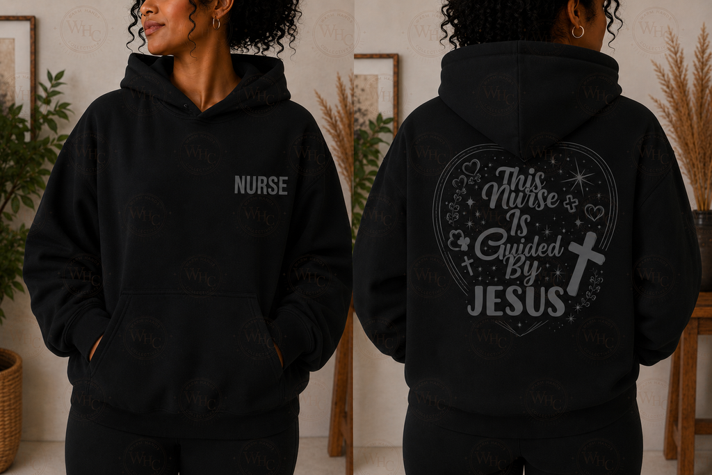 Guided by Jesus Nurse Hoodie – Women’s Fit Grey Hoodie