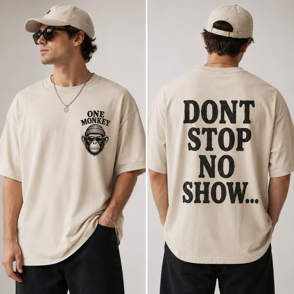 Unisex One Monkey Don't Stop No Show Tee